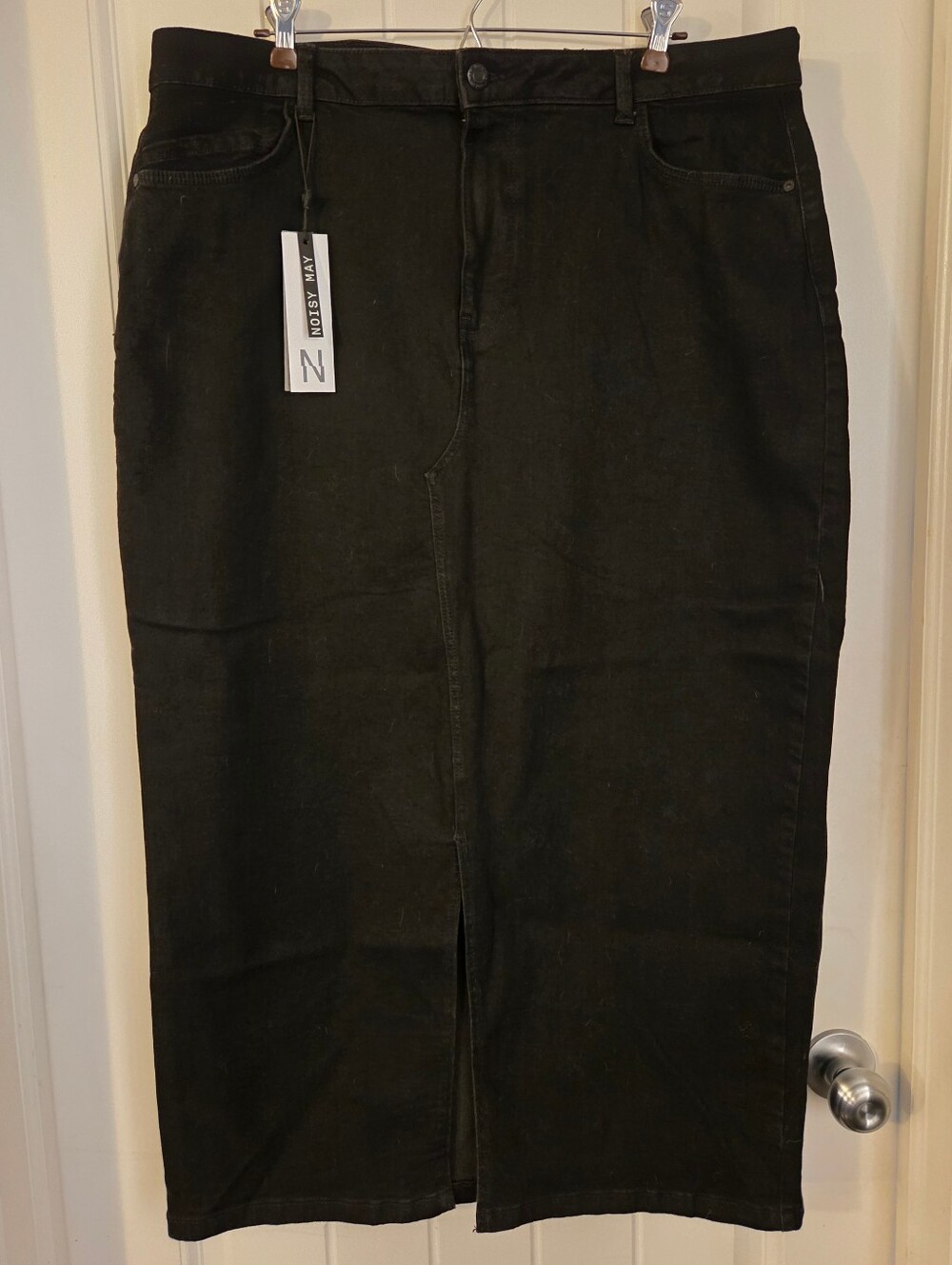 NWT | Noisy May | Black Denim Maxi Skirt | Size XXL